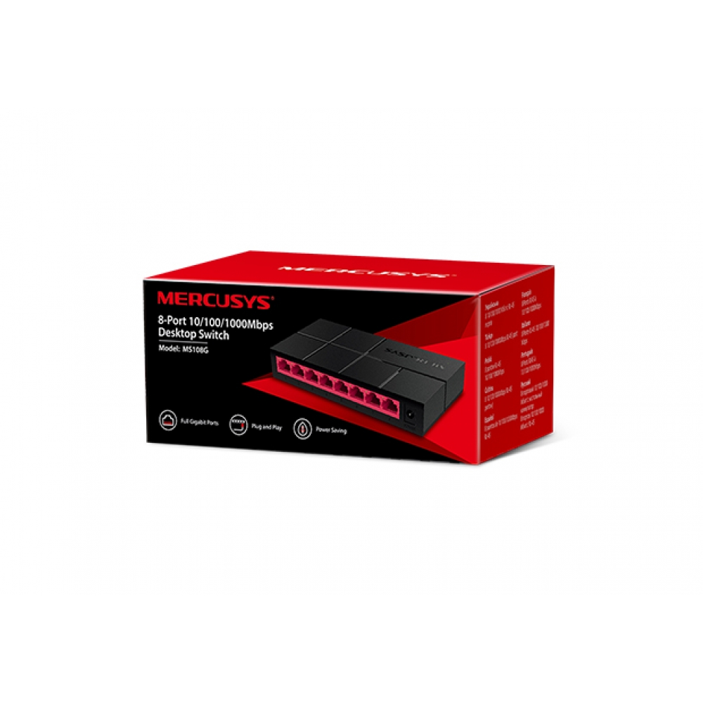 Switch 8P 10/100/1000 Mercusys MS108G