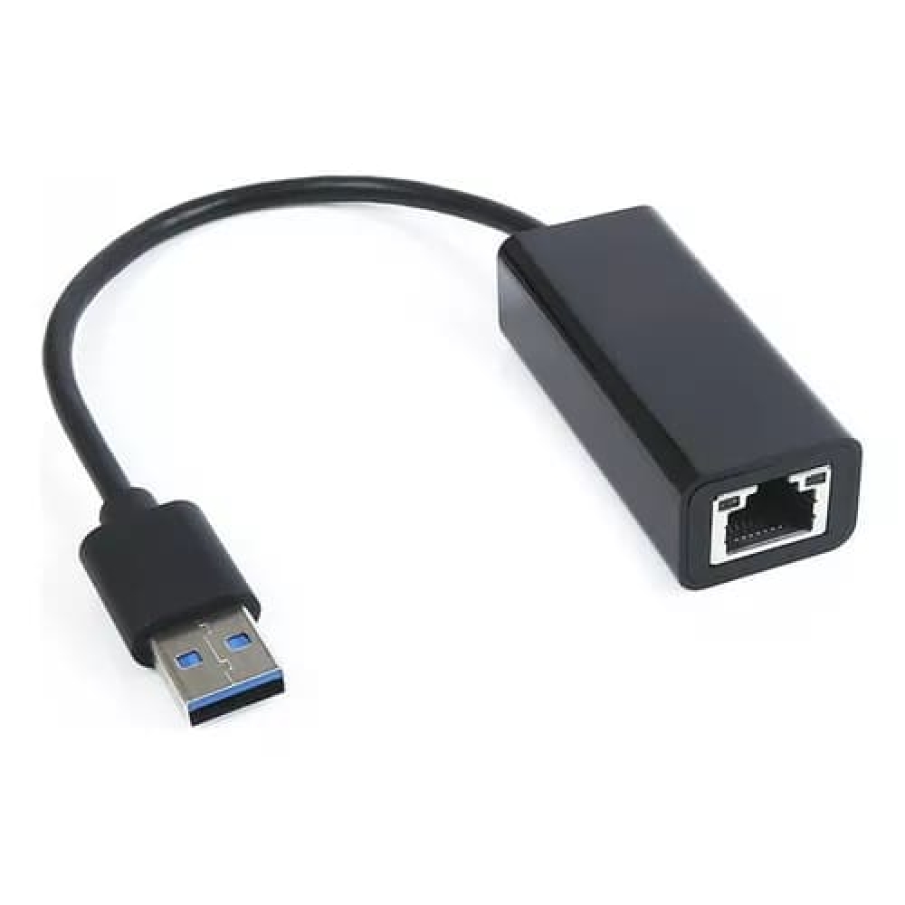 Adaptador USB 3.0 para Rede RJ-45 Pluscable ADP-USBLAN1000BK - Gigabit