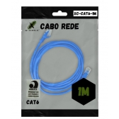 Cabo Rede Patch Cord CAT6 1,0m XCell - Azul