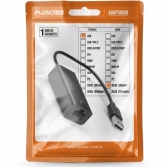 Adaptador USB 2.0 para Rede RJ-45 Pluscable ADP-USBLAN100BK