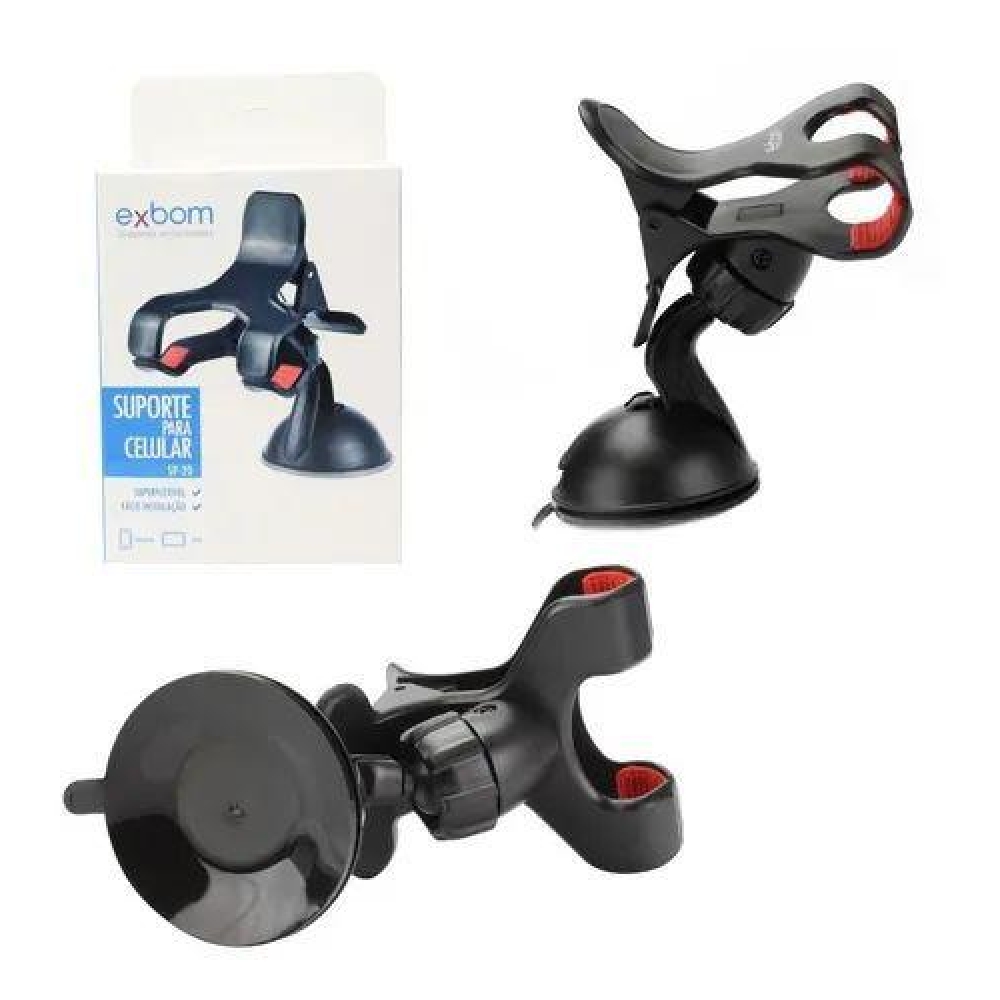 Suporte Para Celular Veicular Clipe Duplo Exbom SP-20