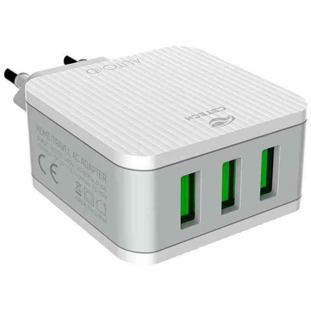 Carregador Tomada USB 3,1A Celular C3 Tech UC-315WH