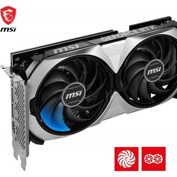 Placa de Vídeo RTX4070 12GB 192Bits Ventus2x OC GDDR6X MSI