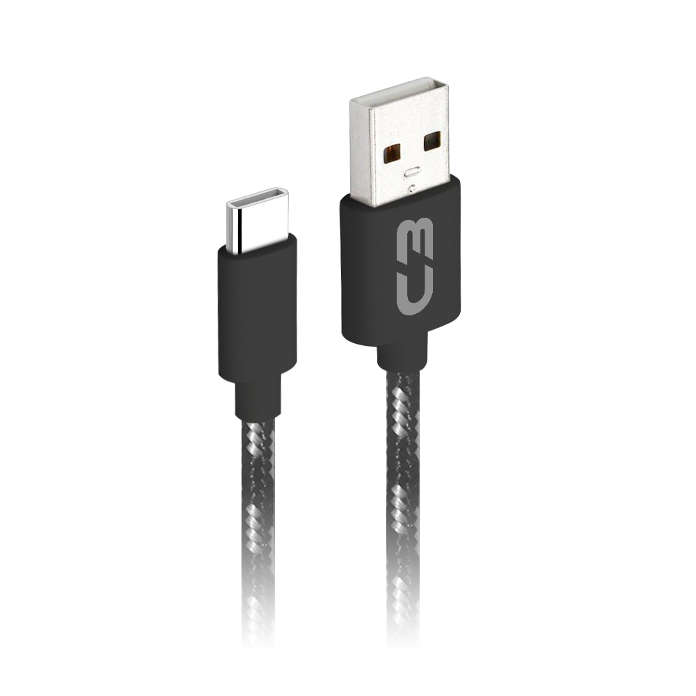 Cabo Celular USB C 1,0m 2A C3 Tech CB-C11GBK