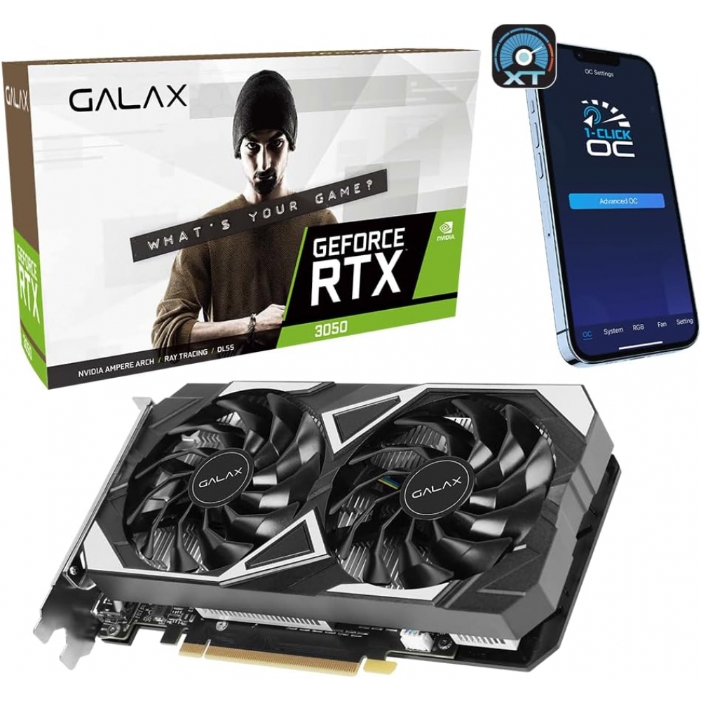 Placa de Vídeo RTX3050 6GB GDDR6 96Bits Galax