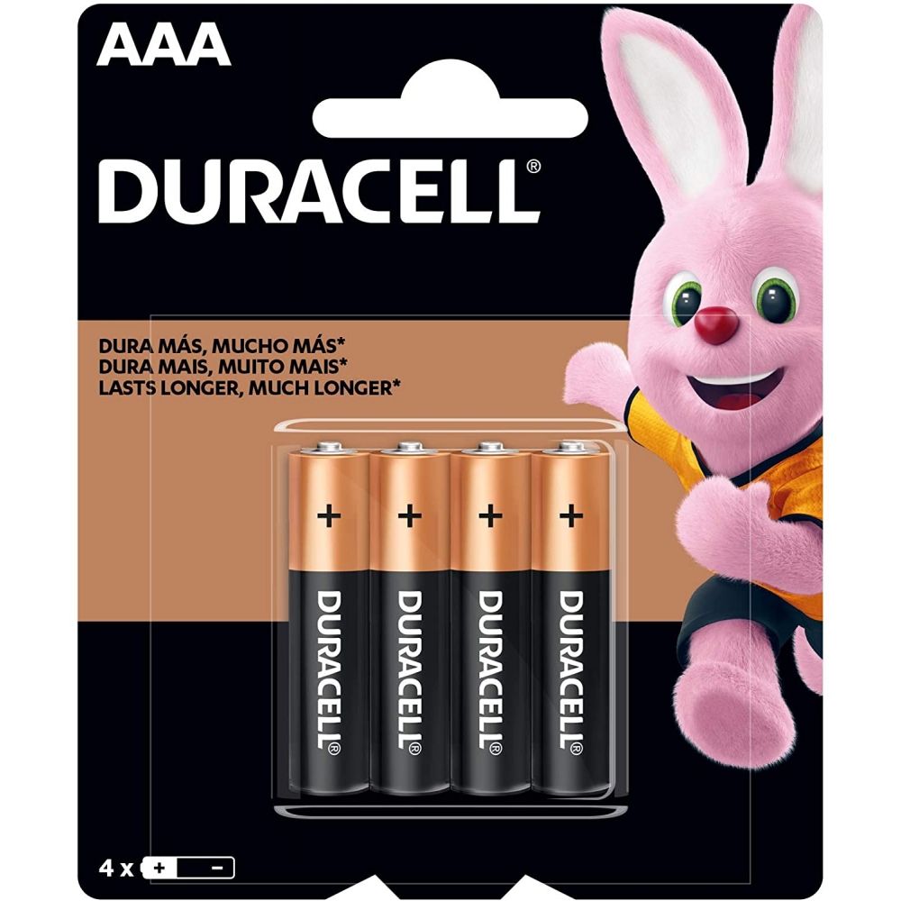 Pilha Alcalina AAA C/4 Duracell