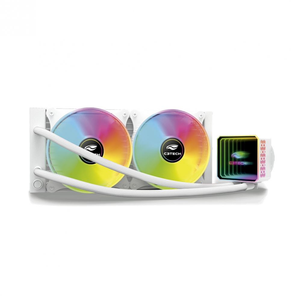 Water Cooler para CPU C3 Tech RGB 240mm FC-WH240 Branco