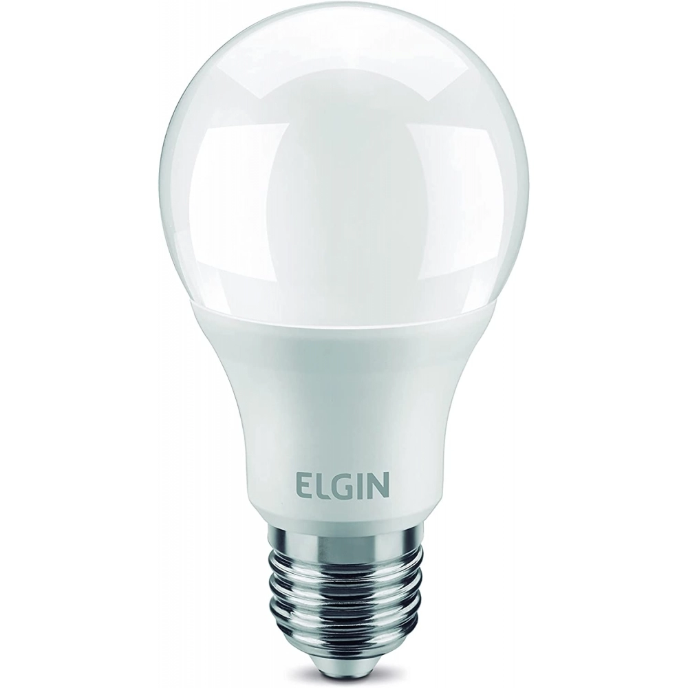 Kit 5 Lampadas Bulbo Led 9W Bivolt 6500K ELGIN