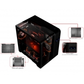 Gabinete Gamer ATX Kmex CG48KI AQUARIO CYBERPUNK PRETO DISPLAY DIGITAL