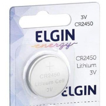 Bateria Lithium  ELGIN CR2450 3V - Moeda
