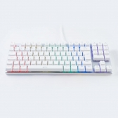Teclado Mecânico Gamer A+ Plus Tech Barak White Led Rainbow