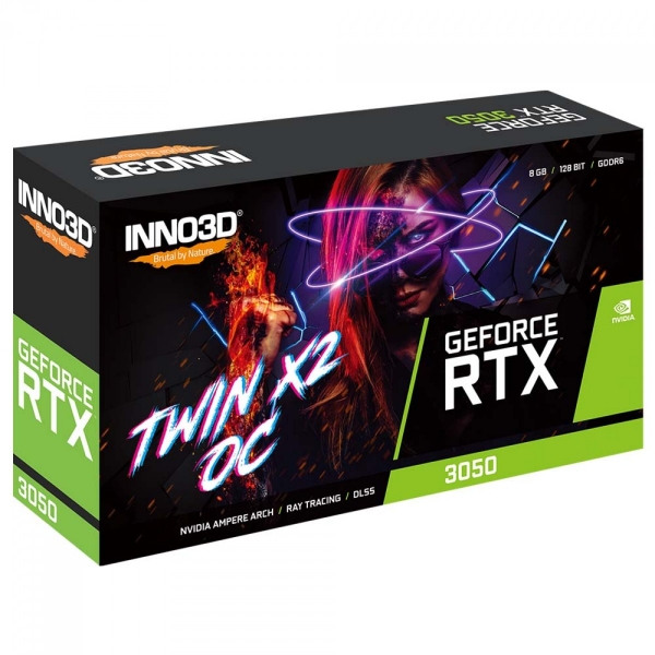 Placa de Vídeo RTX3050 8GB GDDR6 128Bits Inno3d