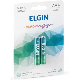 Pilha Alcalina AAA ELGIN LR03 C/2UN