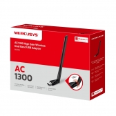 Adaptador USB Wireless Mercusys AC1300 Dual Band MA30H com Antena