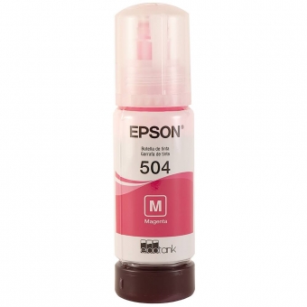 Garrafa de Tinta Epson T504 70ml - Magenta