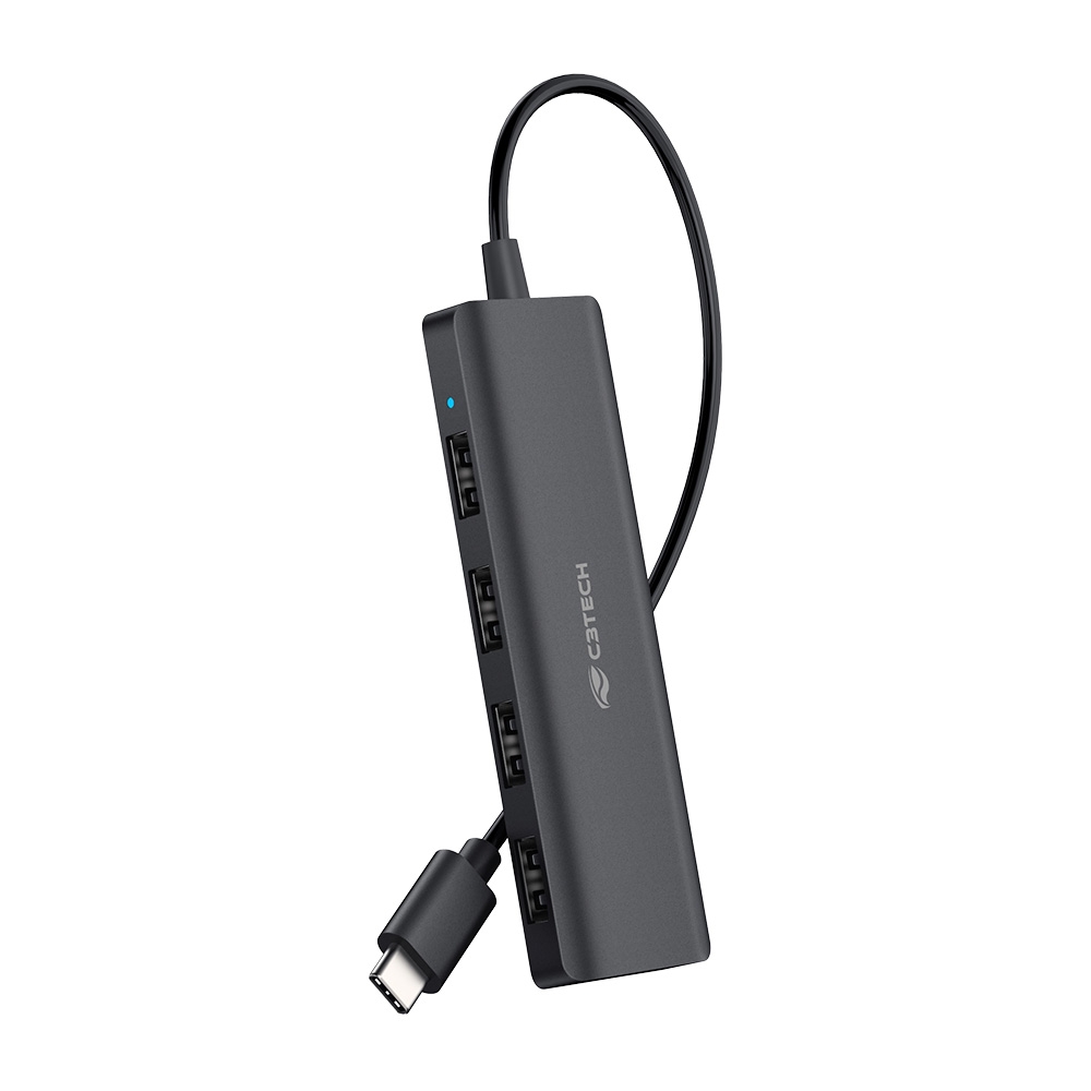 Hub USB C 2.0 4 Portas C3 Tech HU-C230BK
