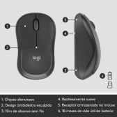 Kit Teclado e Mouse sem Fio Logitech MK295