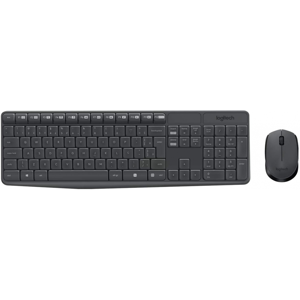 Kit Teclado e Mouse sem Fio Logitech MK235