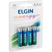 Pilha Alcalina AAA ELGIN LR03 C/4Un