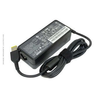 Fonte para notebook Lenovo 20V 3,25A 65W JHE  (Amarelo retangular)