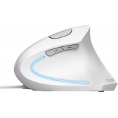 Mouse Ergonomico Vertical Trust com Fio USB T25133 - 1600DPI - Branco
