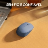 Mouse sem Fio USB Logitech M170 - Azul Gray