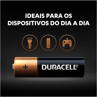 Pilha Alcalina AA C/4 Duracell