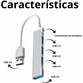 Hub Usb 4 Portas 2.0 USB Knup KP-HB503