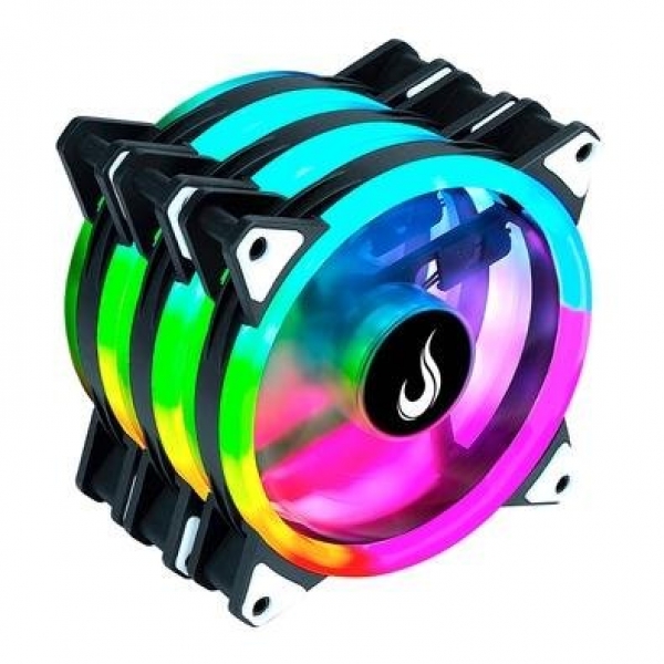 Kit Cooler Fan com 3un 120mm Rise Mode ARGB RM-FN-02-RGB 5V