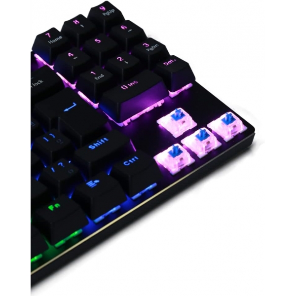 Teclado Mecânico Gamer A+ Plus Tech Barak Led Rainbow