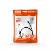Cabo Rede Patch Cord CAT5E 2,5m Pluscable PC-ETHU25BK Preto