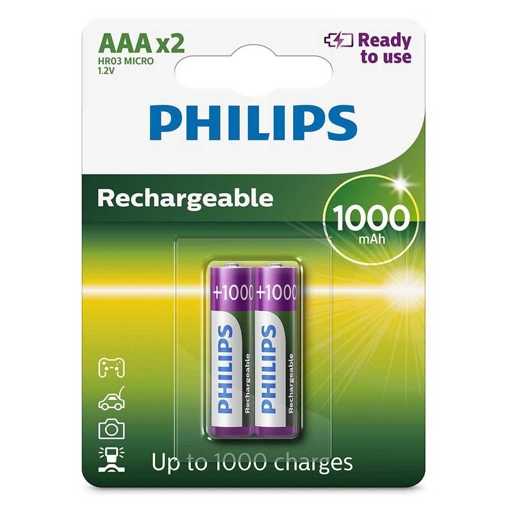 Pilha Recarregavel AAA Philips 1000mAh C/2Un