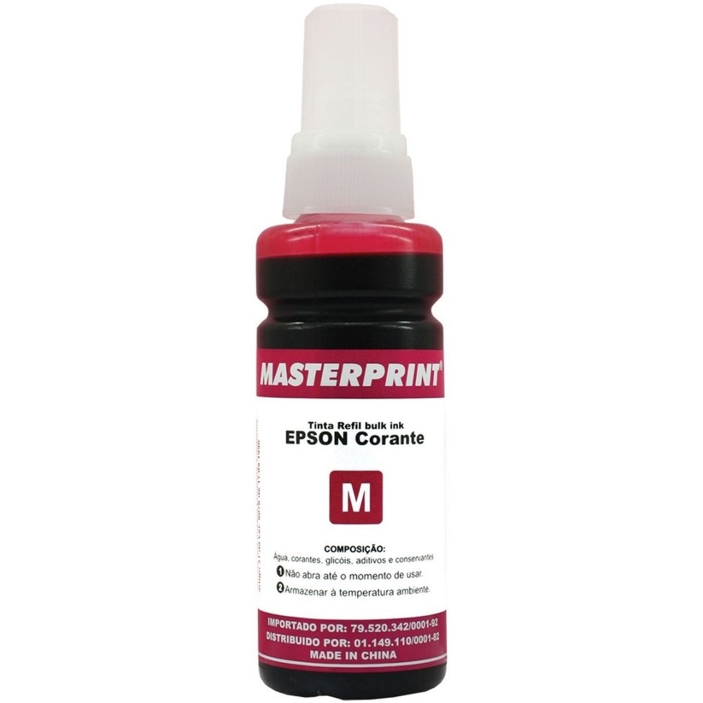 Garrafa de Tinta Epson 664 Corante 100ml Vermelha Masterprint