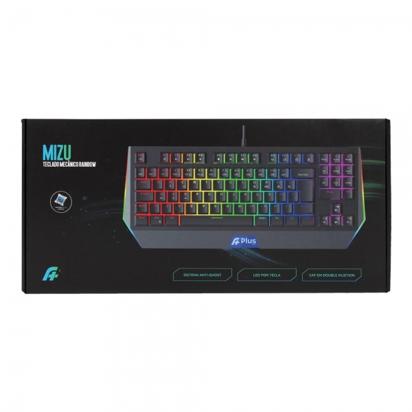 Teclado Mecânico Gamer Aplus Mizu Rainbow - Outemu Blue